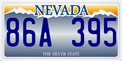 NV license plate 86A395