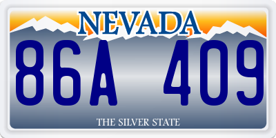 NV license plate 86A409