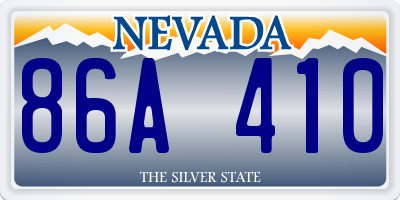NV license plate 86A410