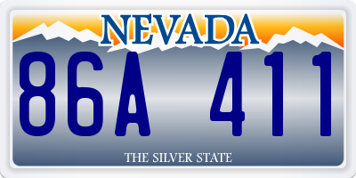 NV license plate 86A411