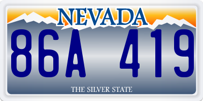 NV license plate 86A419