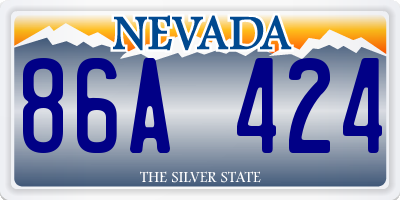 NV license plate 86A424