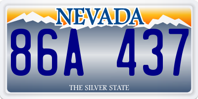 NV license plate 86A437