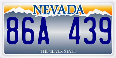 NV license plate 86A439