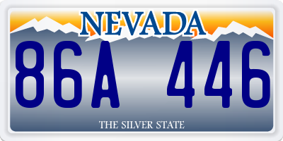 NV license plate 86A446