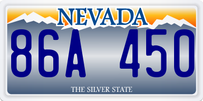 NV license plate 86A450