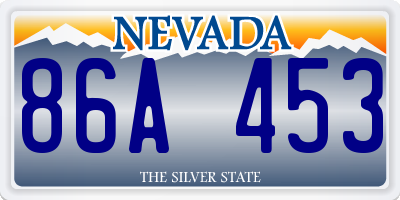 NV license plate 86A453