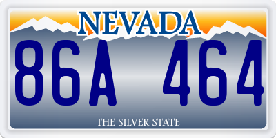 NV license plate 86A464