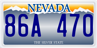 NV license plate 86A470
