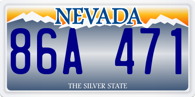 NV license plate 86A471