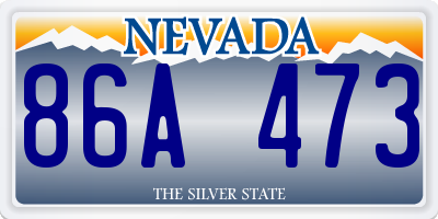 NV license plate 86A473