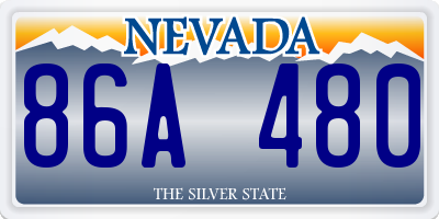 NV license plate 86A480