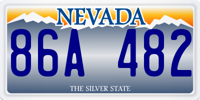 NV license plate 86A482