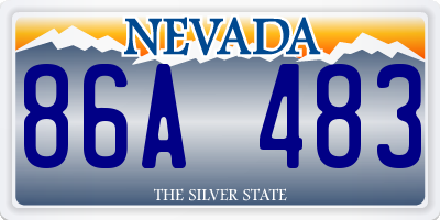 NV license plate 86A483