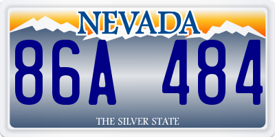 NV license plate 86A484