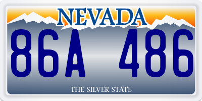 NV license plate 86A486