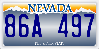 NV license plate 86A497