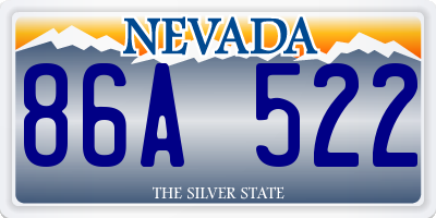 NV license plate 86A522