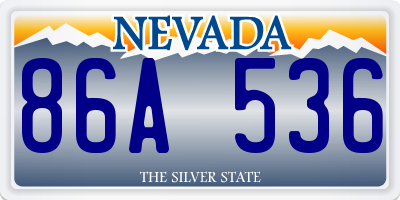 NV license plate 86A536