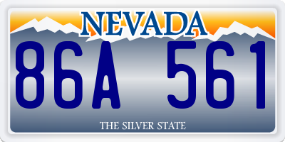 NV license plate 86A561