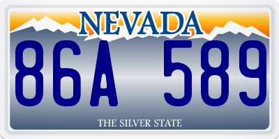 NV license plate 86A589