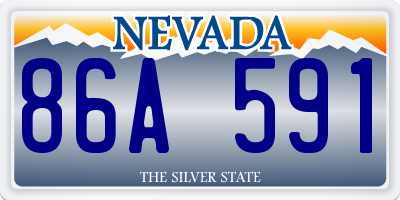 NV license plate 86A591