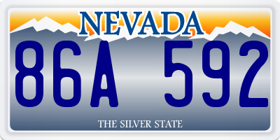 NV license plate 86A592