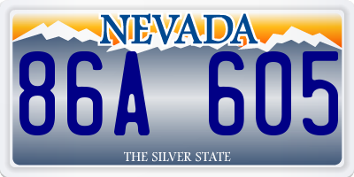 NV license plate 86A605
