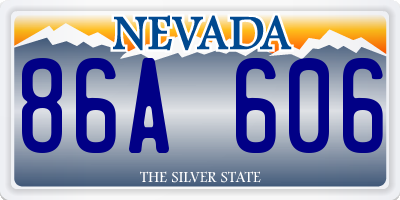 NV license plate 86A606