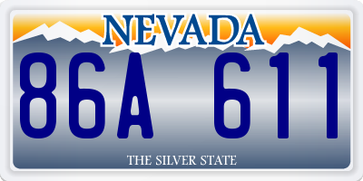 NV license plate 86A611