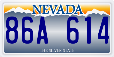 NV license plate 86A614