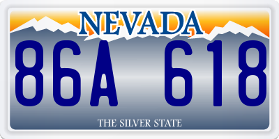 NV license plate 86A618