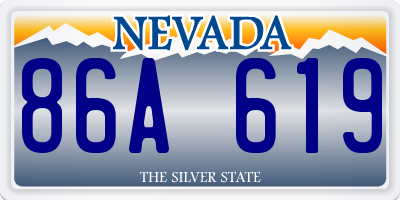 NV license plate 86A619