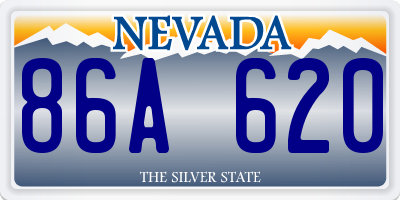 NV license plate 86A620