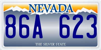 NV license plate 86A623