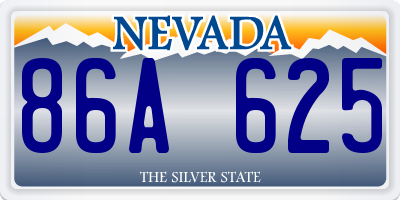 NV license plate 86A625