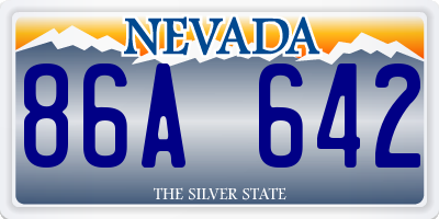 NV license plate 86A642