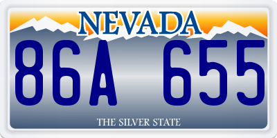 NV license plate 86A655