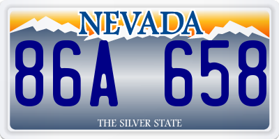 NV license plate 86A658