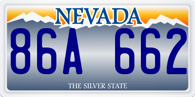 NV license plate 86A662
