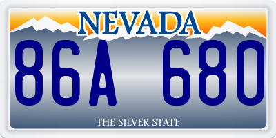 NV license plate 86A680