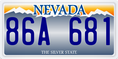 NV license plate 86A681