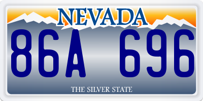 NV license plate 86A696