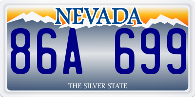 NV license plate 86A699