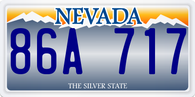 NV license plate 86A717