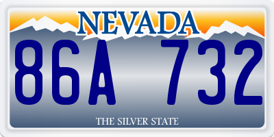 NV license plate 86A732