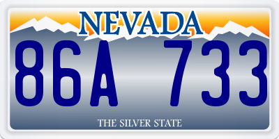 NV license plate 86A733