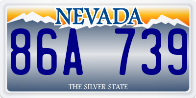 NV license plate 86A739