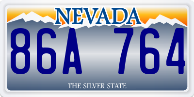 NV license plate 86A764