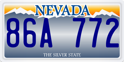 NV license plate 86A772